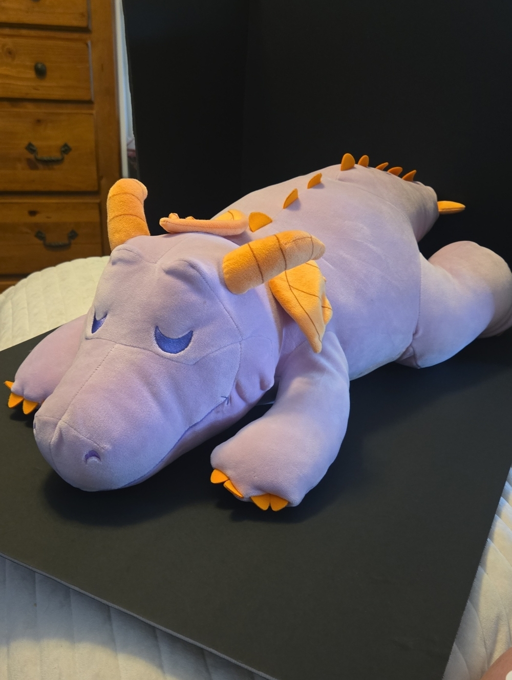 Disney Purple  Figment Dragon Cuddleez Plush with Orange Accents